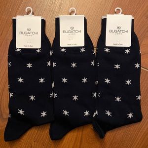 SOLD NWT Bugatchi 3-Pack Men’s Dress Socks